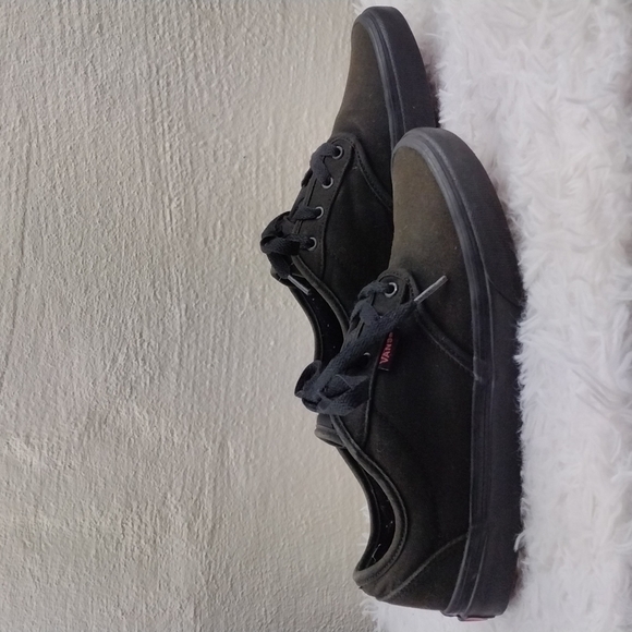 Vans Off The Wall Black Brown Canvas Upper Toe Round Lace Up Low Top Sneaker - Picture 3 of 15